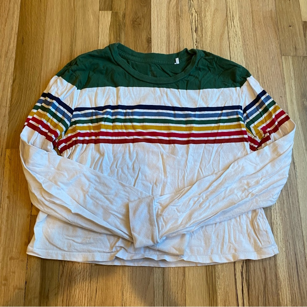 Rainbow long sleeve crop
